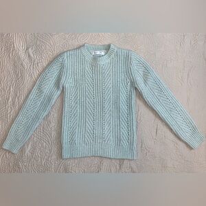 Mint Green Textured Knit Sweater